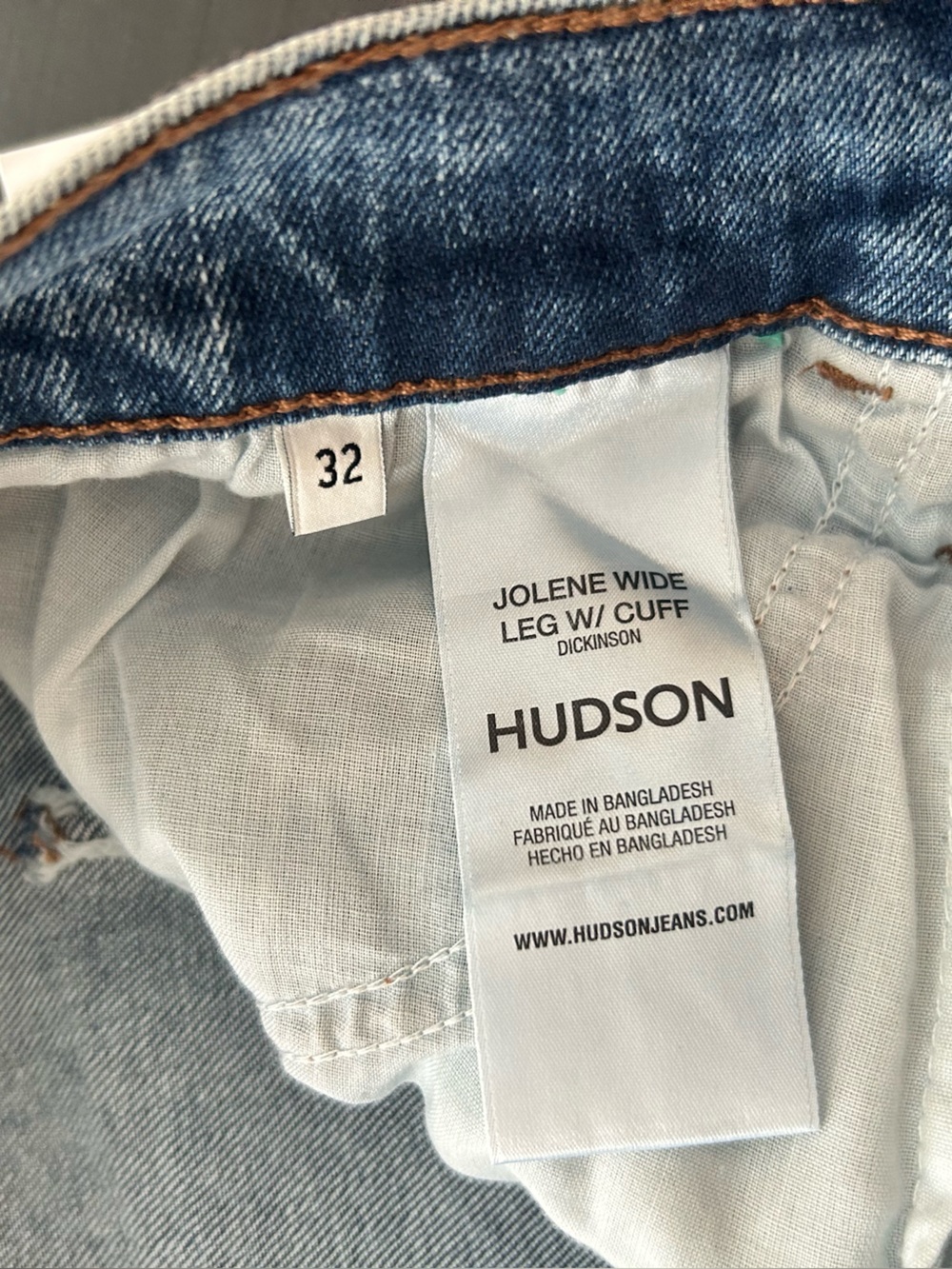 Hudson Jolene Wide Leg 3 Jeans in the Dickinson wash old money quiet luxury - Picture 11 of 16